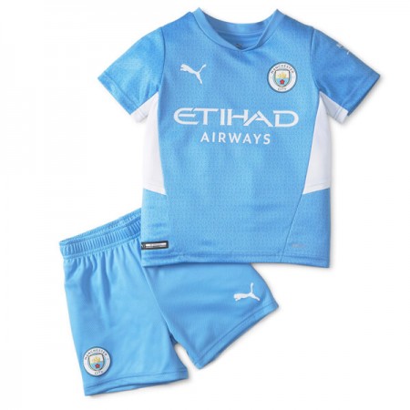 Billiga Fotbollströjor Manchester City Barn Hemma tröja 2021/22 Kortärmad 